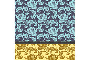 Vintage Floral Digital Paper, an Illustration by YenzArtHaut (Thumbnail 2 of 2)