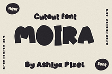 Moira cutout bold handmade font