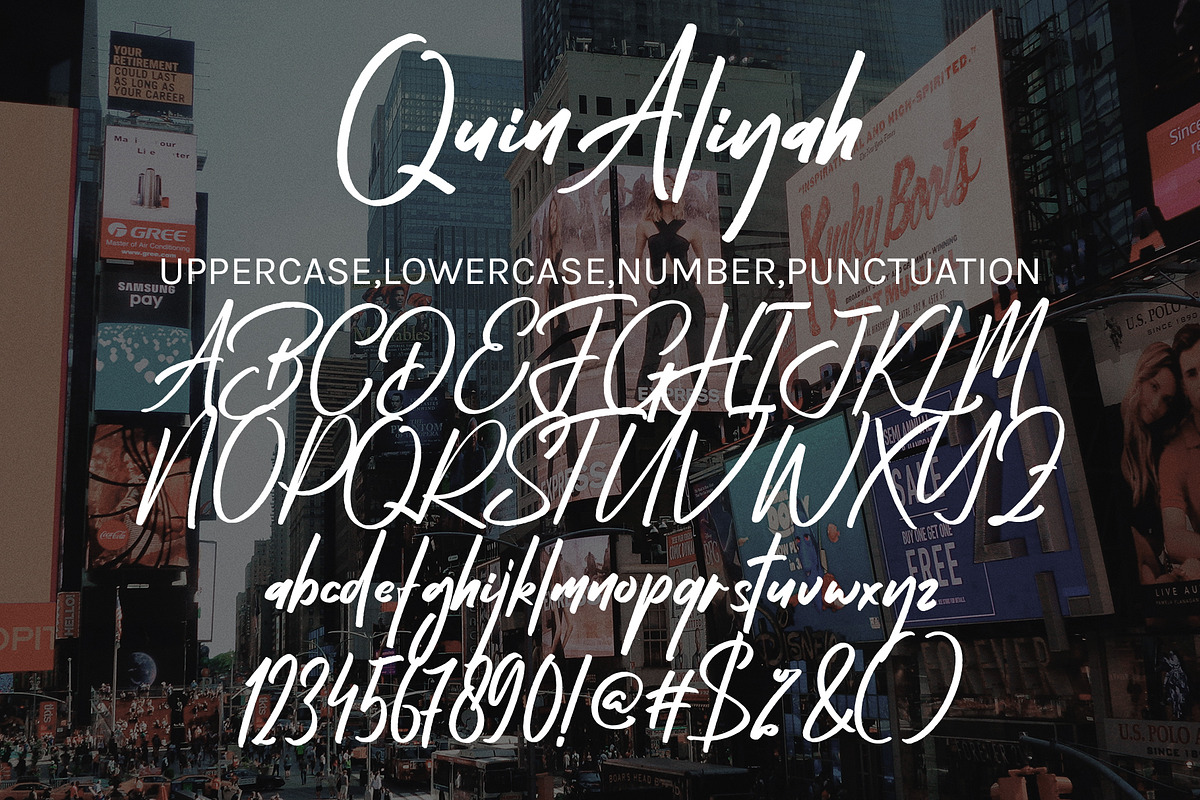Quin Aliyah, a Handwritten Font by HaKi Studio (Photo 5 of 5)