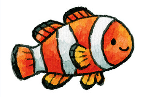 Cute clownfish doodle illustration, an Animal Photo by José Manuel Gelpi