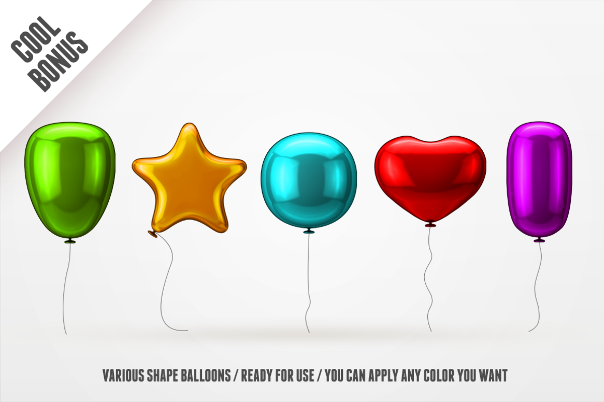 Balloon Typeface, an Illustration by 3DSTORE (Photo 11 of 11)