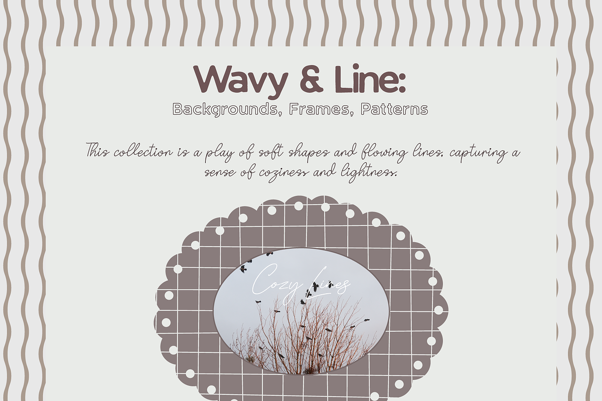 Wavy & Line Backgrounds, Frames, a Background Graphic by Animoon (Photo 2 of 20)