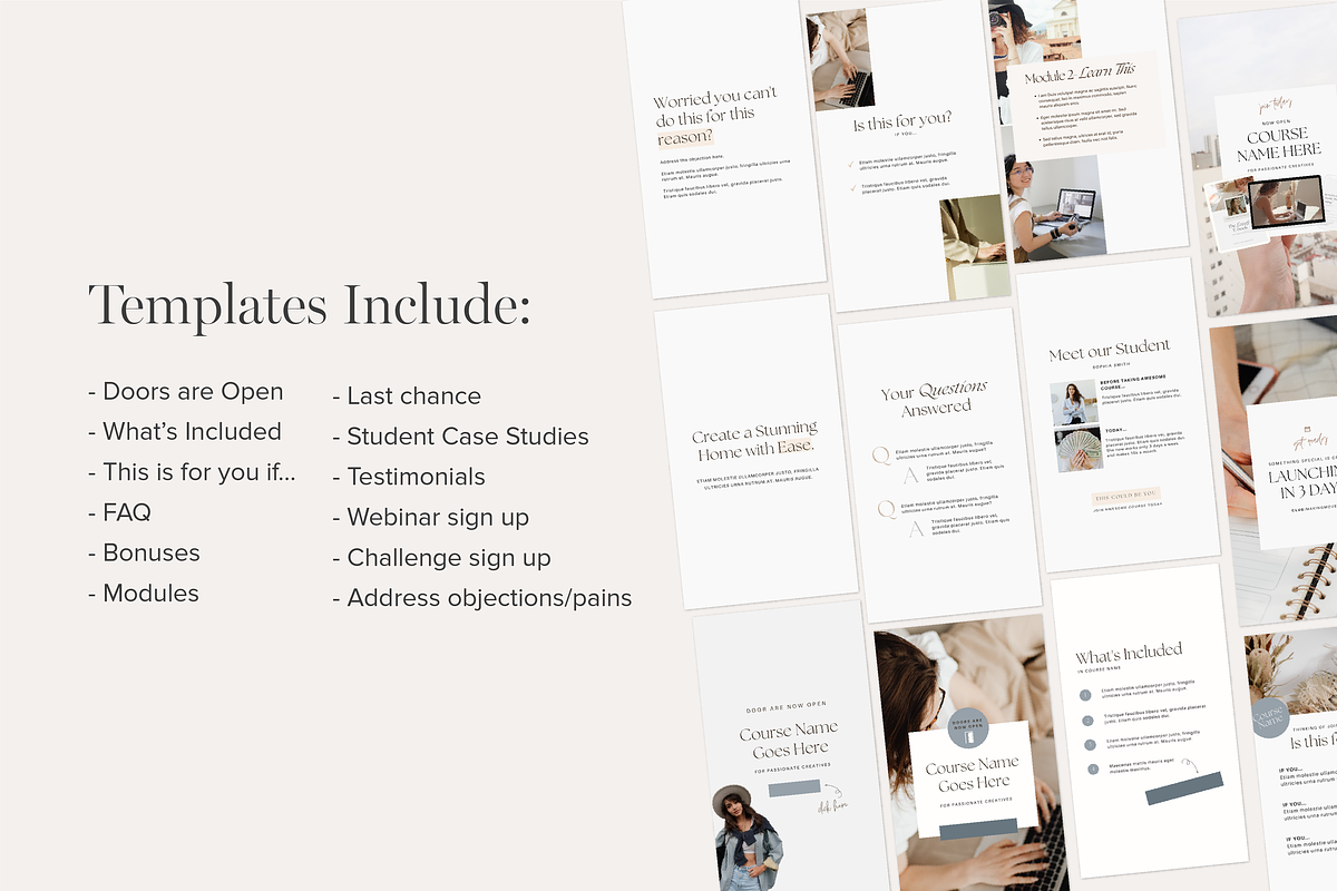 Course Launch Instagram Templates, a Social Media Template by Tabitha Emma (Photo 7 of 10)