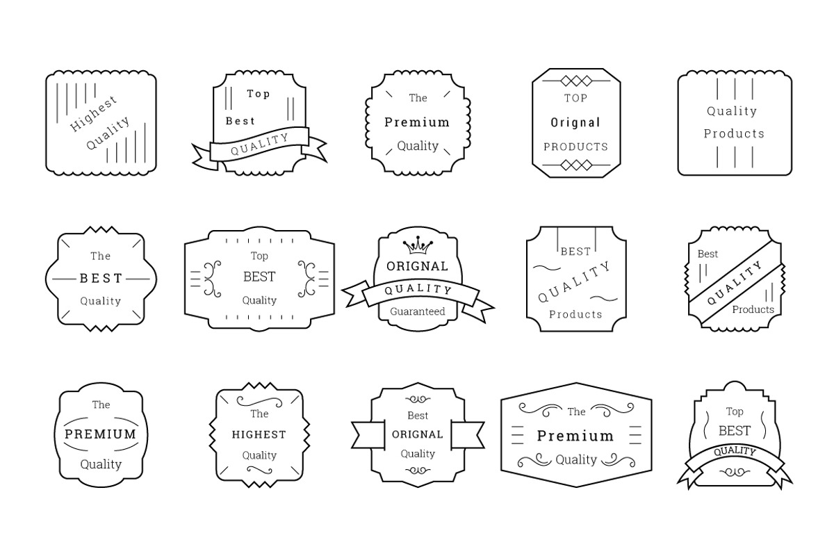 85 Premium Quality Badges and Labels preview 2