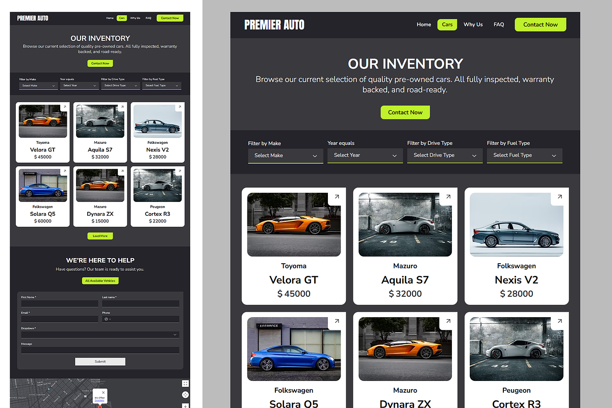 Car Dealership Wix Studio Website preview 7