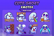 Cute Spooky Ghost Twitch Emotes, an Illustration by FNR Graphics (Thumbnail 1 of 5)