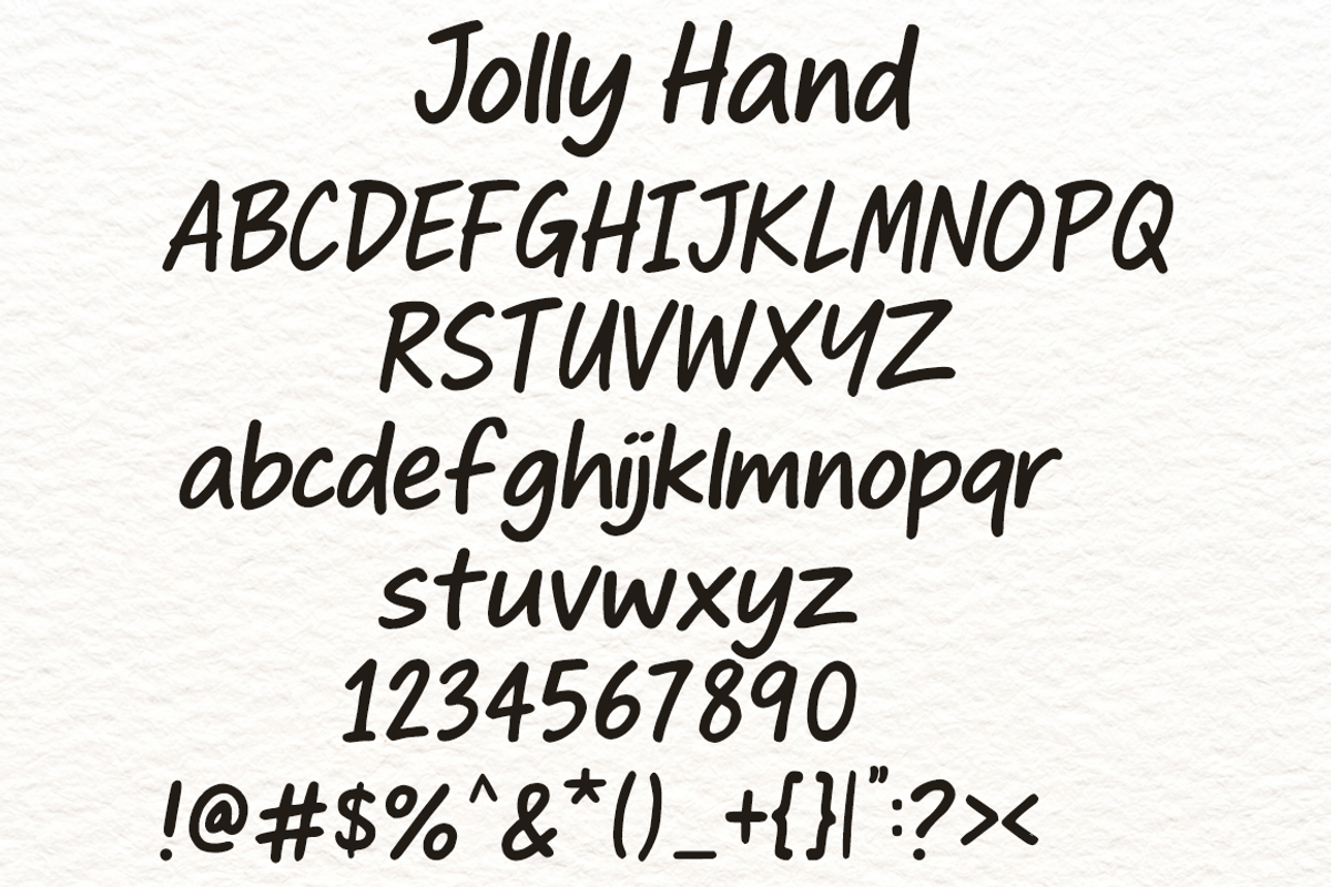 Jollyhand font, a Handwritten Font by cocodesign (Photo 4 of 6)