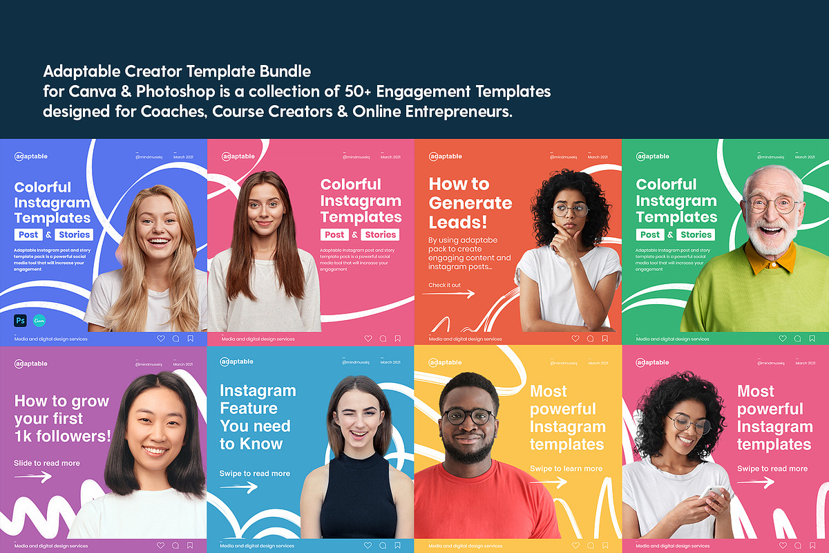 Adaptable- Social media Pack, a Social Media Template by MindMuse (Photo 5 of 22)