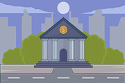 bank building with classical vector, a Finance Illustration by zyxroun shop (Thumbnail 1 of 3)