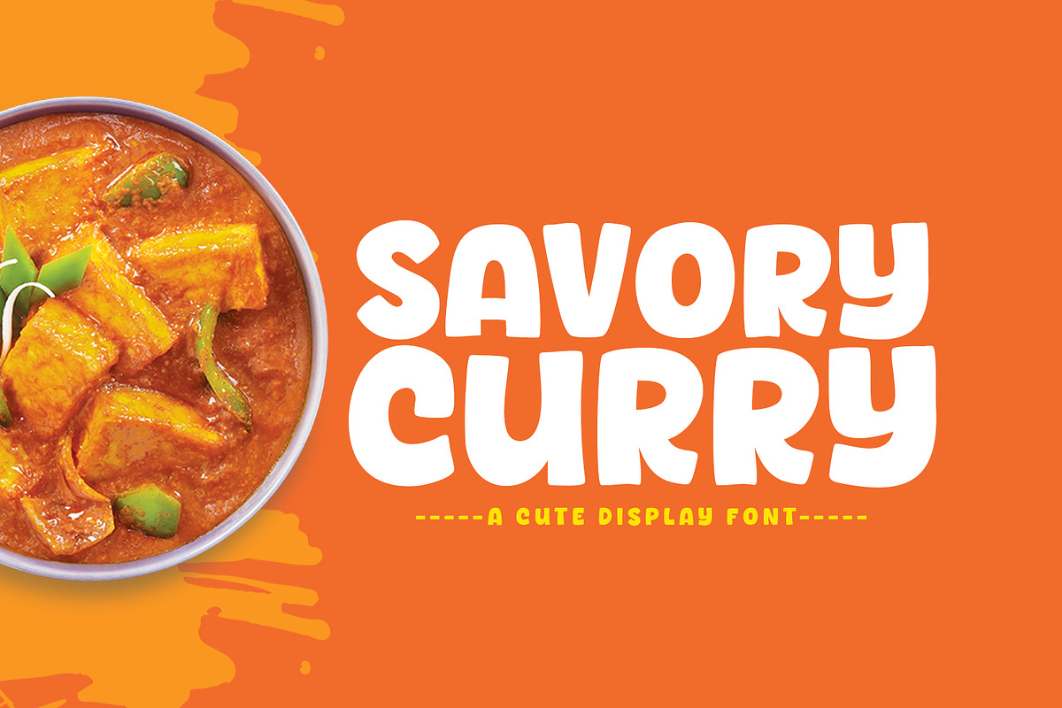 Savory Curry, a Sans Serif Font by khurasan (Photo 1 of 4)