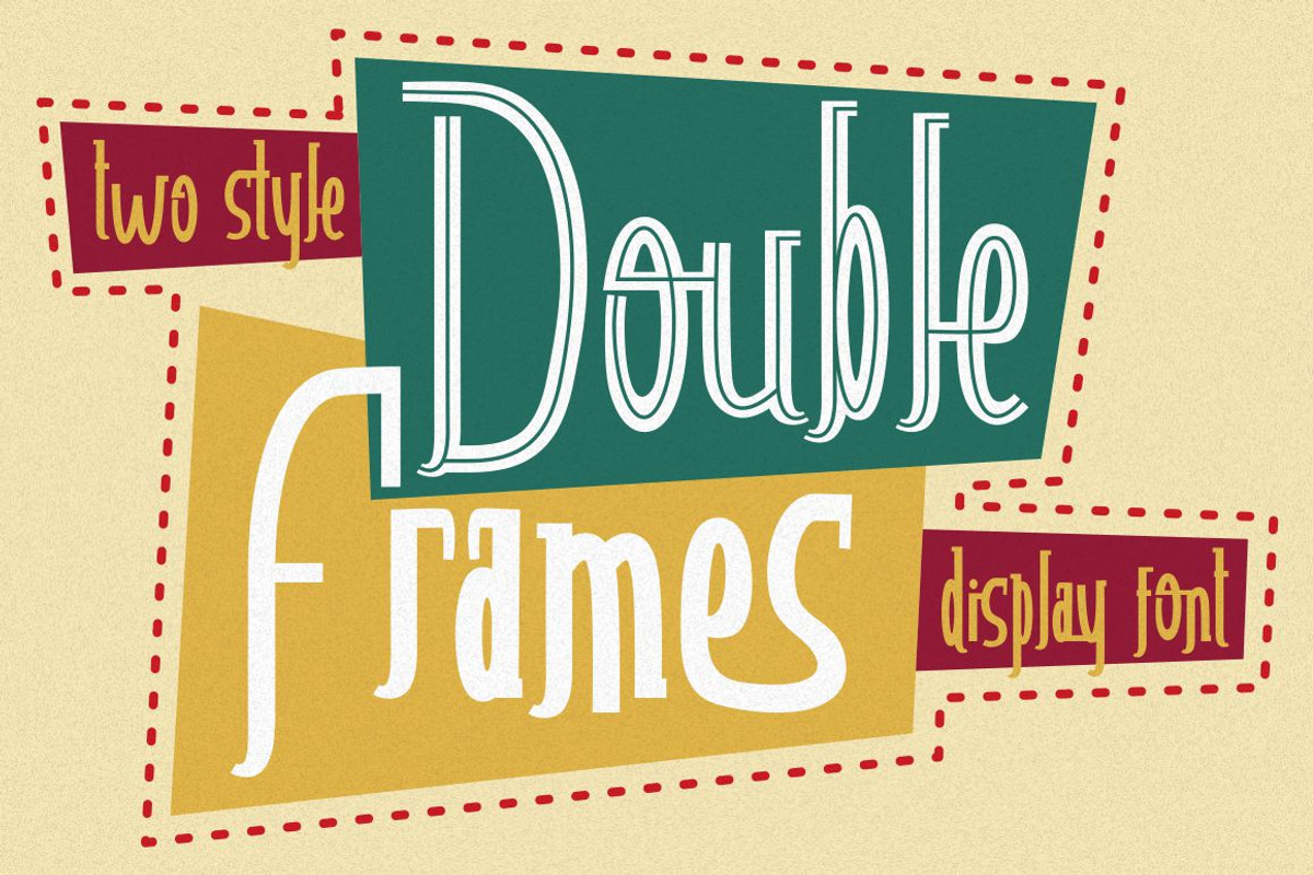 Double Frames - Display Font, a Font by PutraCetol Studio (Photo 1 of 11)