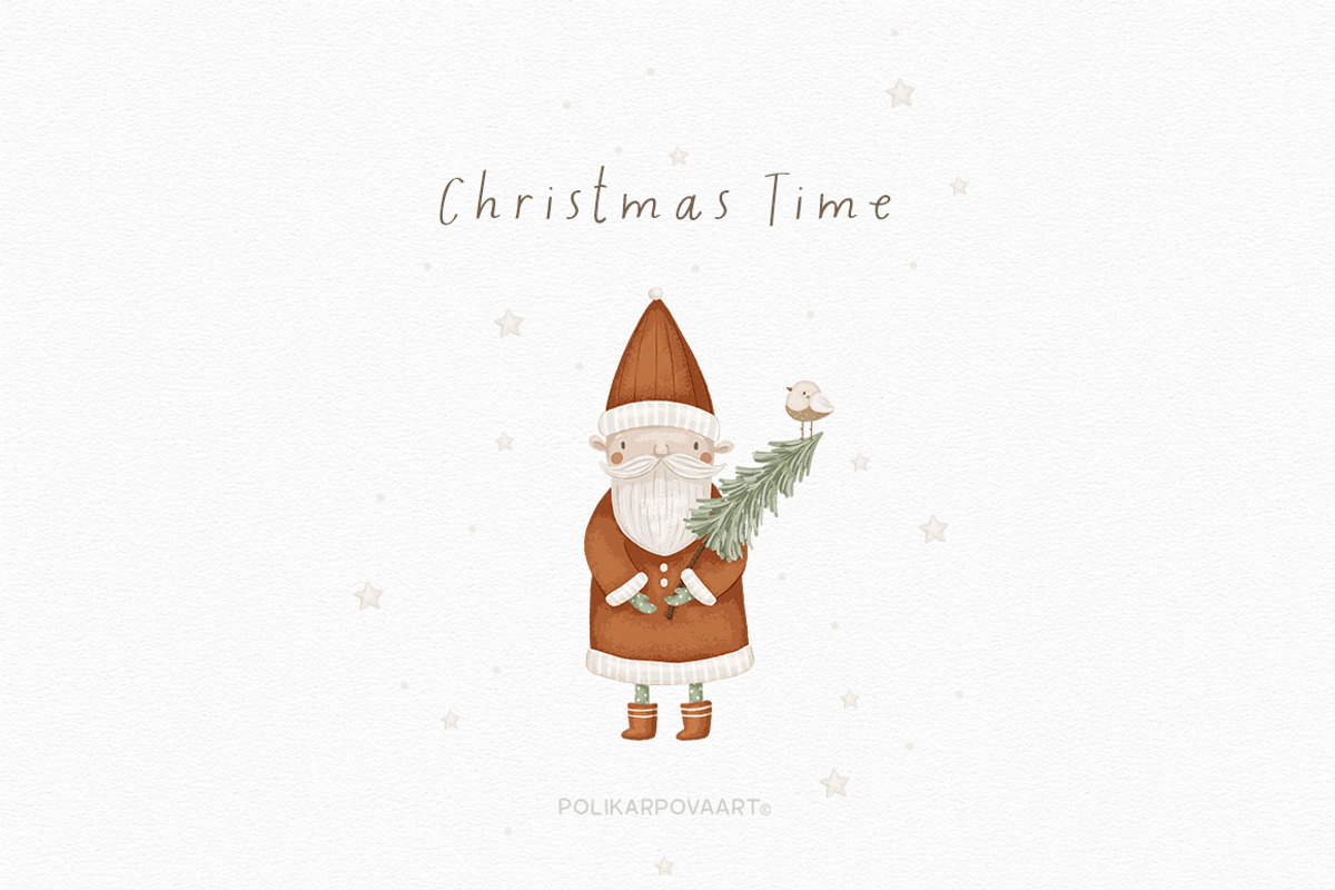 Christmas Time kids illustrations, an Animal Illustration by polikarpovaart (Photo 11 of 11)