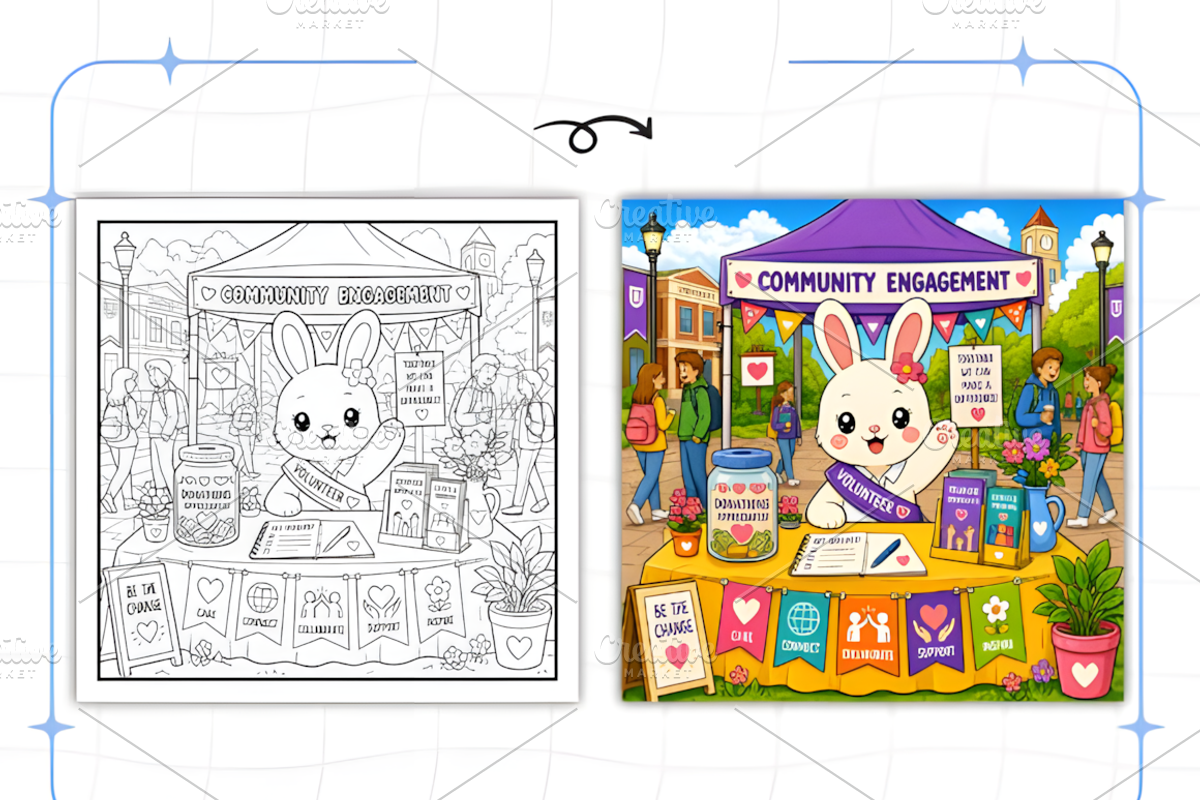 Adult Cozy University Days Coloring, a Decorative Illustration by Design Station (Photo 6 of 7)