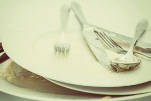 Dirty dishes stock photo containing dinner and finished, a Food & Drink Photo by Patricia Hofmeester