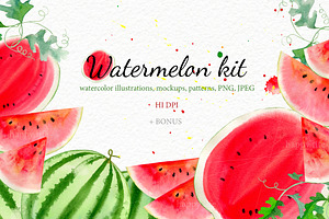 Watermelon watercolor kit