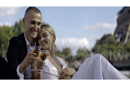 Flirting people on a date. Action. A, a Person Photo by Media Whale Stock
