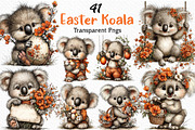 Whimsical Easter Koala Clipart Png, an Illustration by Craft Nest (Thumbnail 1 of 12)