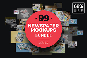 Newspaper Advert. Mockups Bundle