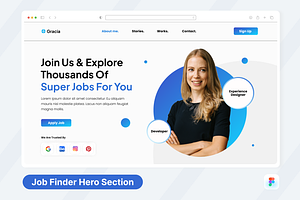 Gracia - Job Finder Hero Header, a Templates & Theme by SquidPixey