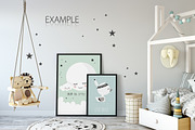 KIDS WALL & FRAMES Mockup Bundle - 2, a Print Template by Yuri-U (Thumbnail 9 of 43)