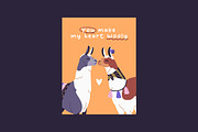 Cute alpacas, llamas set + cards, an Animal Illustration by PaperTrident (Thumbnail 4 of 4)