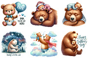Papa Bear and Baby Bear Father's Day, an Illustration by DreamArtGraphic (Thumbnail 2 of 4)