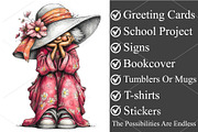 Summer Funny Grandma Clipart PNG, a Seasonal Illustration by Canvas Craft (Thumbnail 3 of 6)