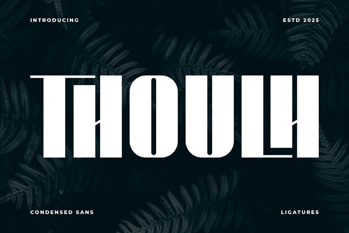Thoulh Modern Display Font, a Sans Serif Font by Artiveko (Photo 1 of 8)