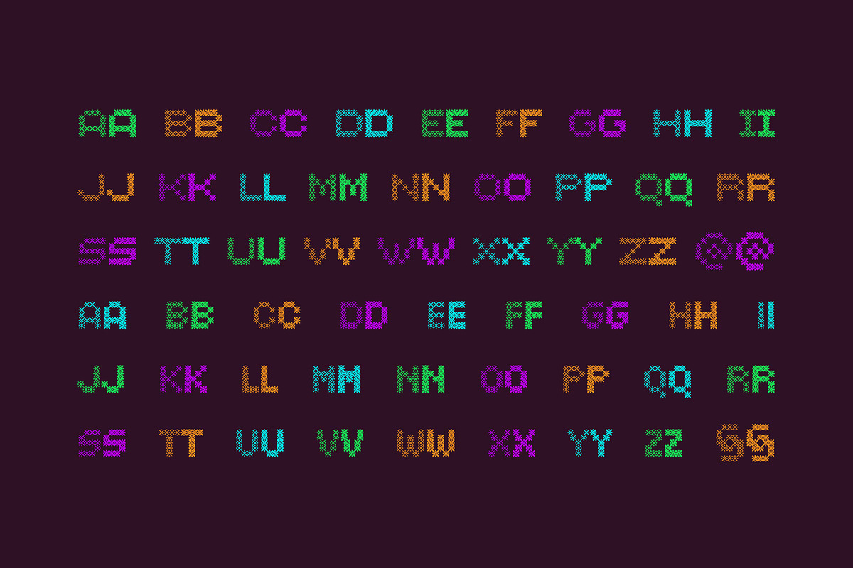 Kiriko – Layered Pattern Font, a Font by Kevin Foley Fonts (Photo 3 of 13)