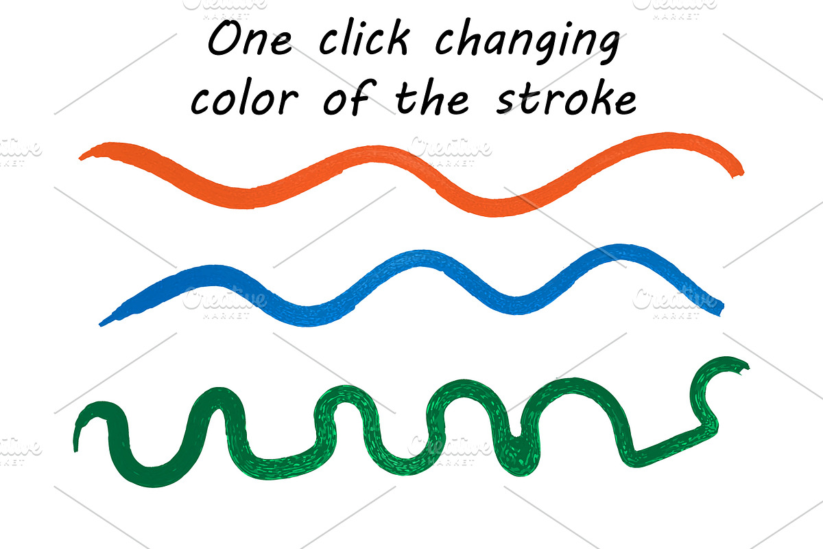 Acrylic brushes 100% vector. preview 2