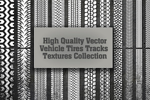 Big Vector Tire Tracks Set