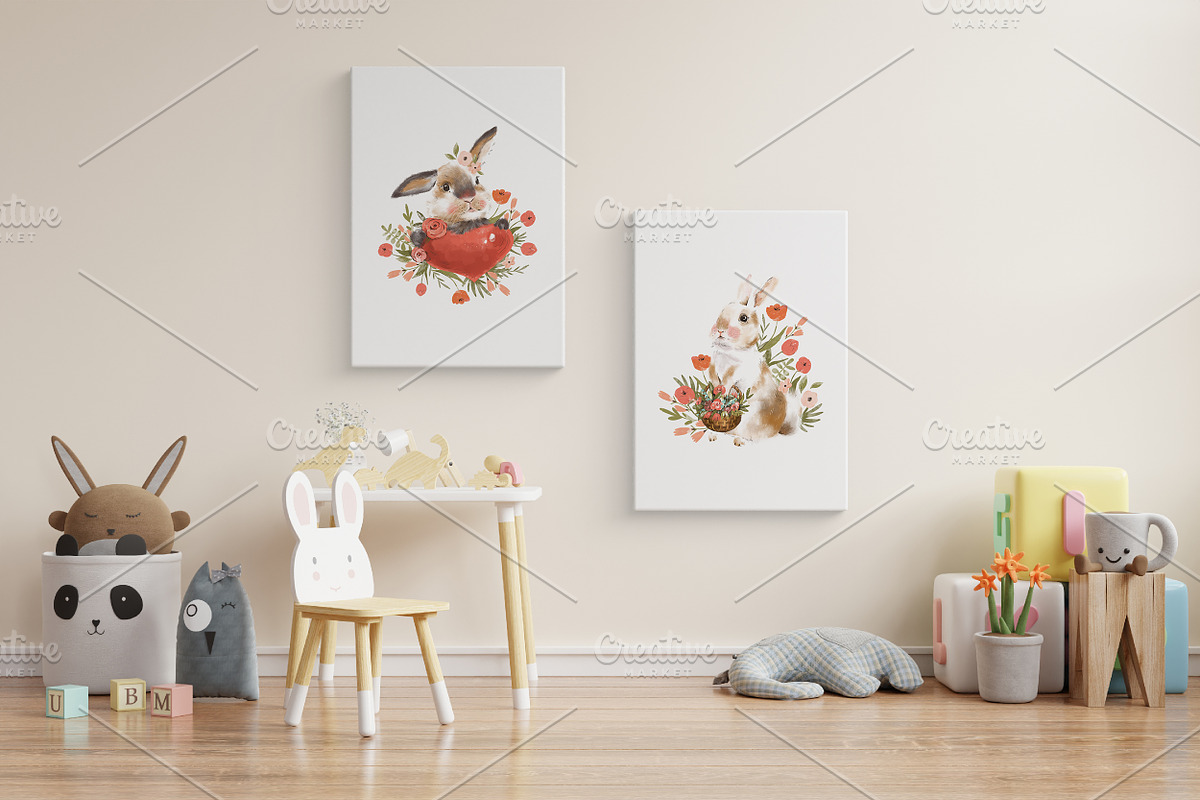 Love bunnies collection, an Animal Illustration by Belusuab (Photo 12 of 13)