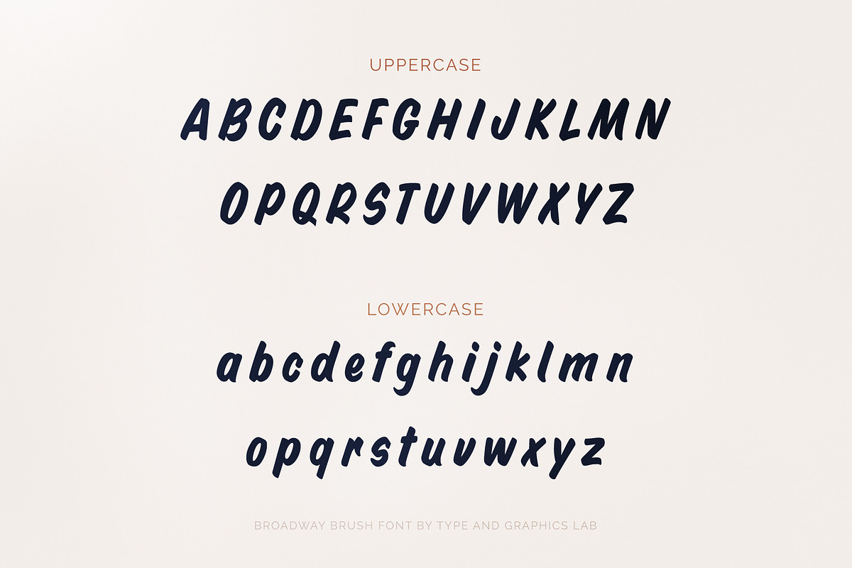 Broadway Brush Font, a Font by Type and Graphics Studio (Photo 11 of 13)
