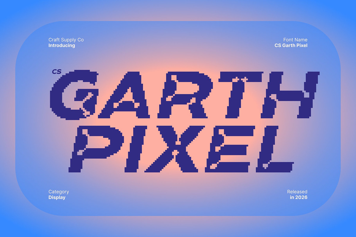 CS Garth Pixel, a Sans Serif Font by Craft Supply Co. (Photo 1 of 8)