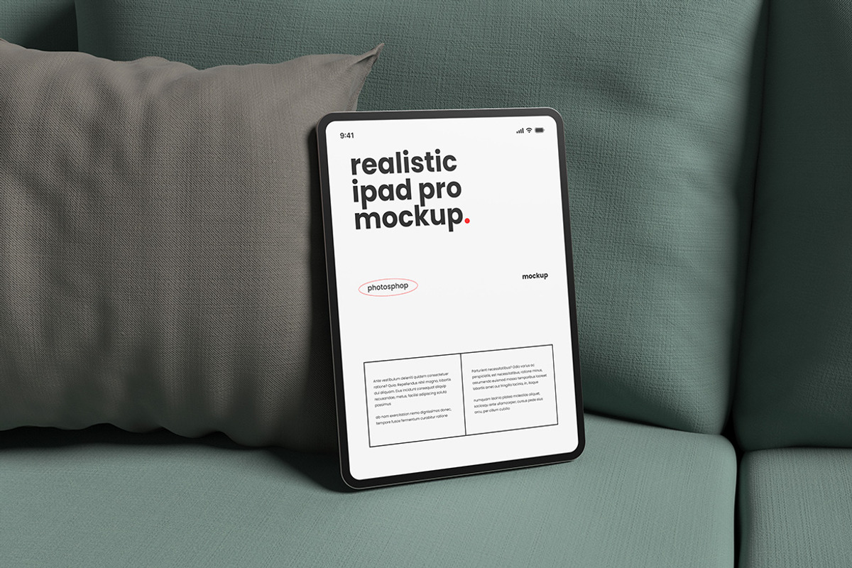 Realistic iPad Pro Mockup, an iPad Mockup by My Code Std (Photo 4 of 5)
