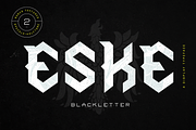 Eske Blackletter  - 50% off!, a Blackletter Font by Bright & Stormy (Thumbnail 1 of 3)