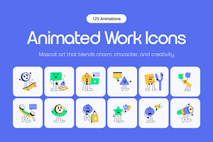 125 Animated Work Icons, a Duotone Icon by Prosymbols