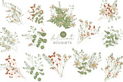 Watercolor wild flowers greenery, an Illustration by MariGraphic boutique (Thumbnail 2 of 11)