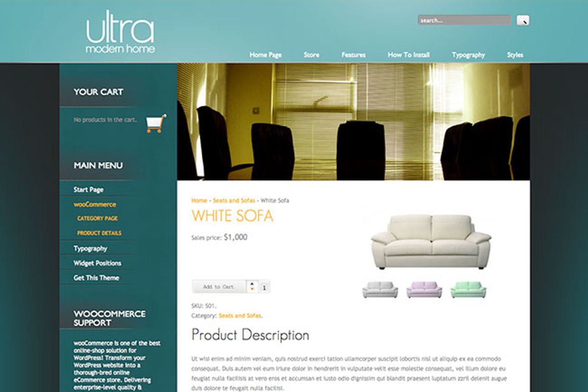 Hot Furniture Store, a WordPress Template by hot-themes (Photo 4 of 5)