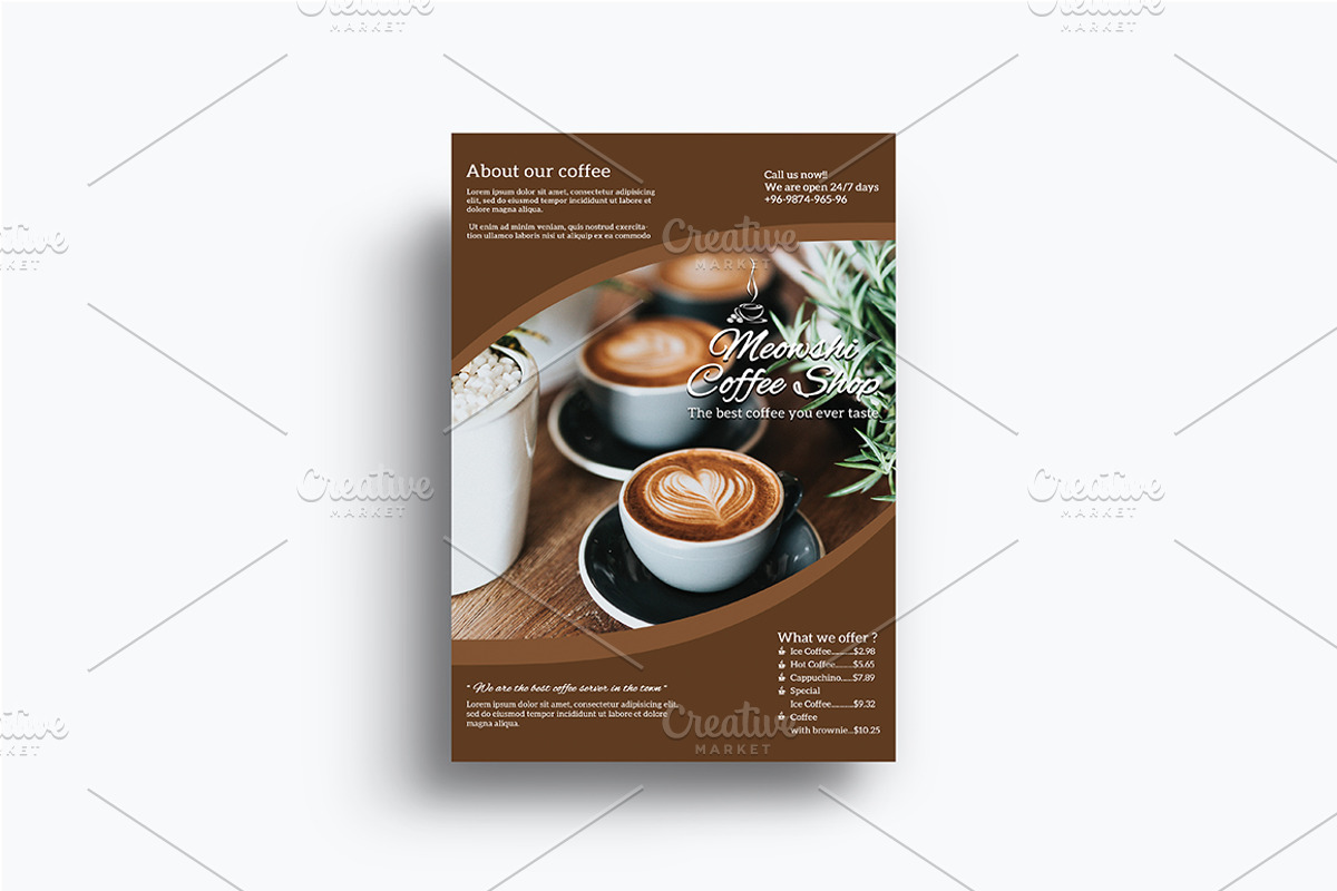 Coffee Shop Flyer, a Flyer Template by Minimalist Studio (Photo 3 of 3)