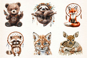 Boho Woodland Creatures Animals, an Illustration by Dream Creation (Thumbnail 6 of 7)