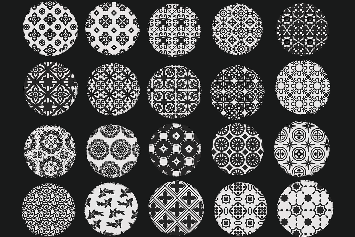 Traditional Asian pattern brushes, a Brush Add-On by TheWhiteCatLab (Photo 7 of 10)