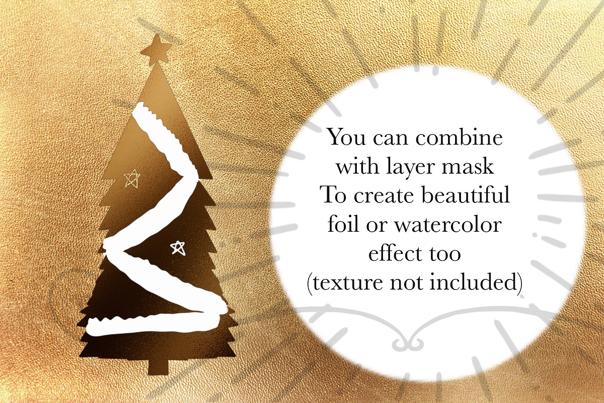 Christmas procreate stamp brush set, a Brush Add-On by Meisanmui (Photo 4 of 6)