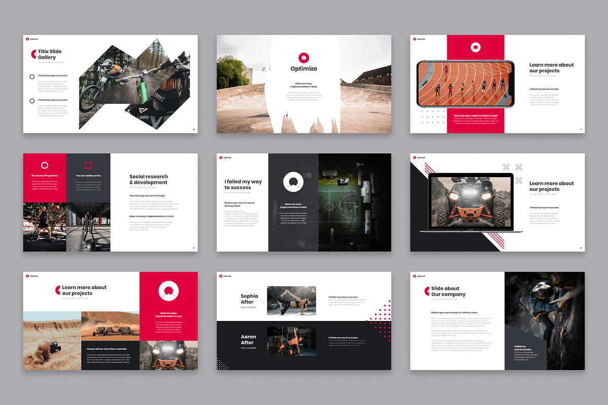 Optimize Modern Powerpoint Template, a Presentation Template by Reshapely (Photo 8 of 14)