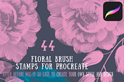 Floral Brush stamps for Procreate, a Brush Add-On by Graphics Resources (Thumbnail 2 of 15)