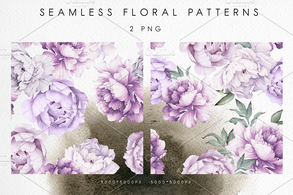 Watercolor Floral Bundle, a Texture Illustration by ollalya (Photo 70 of 112)