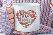 Valentine Heart Doodle Sublimation, an Illustration by CraftArtStudio (Thumbnail 3 of 4)