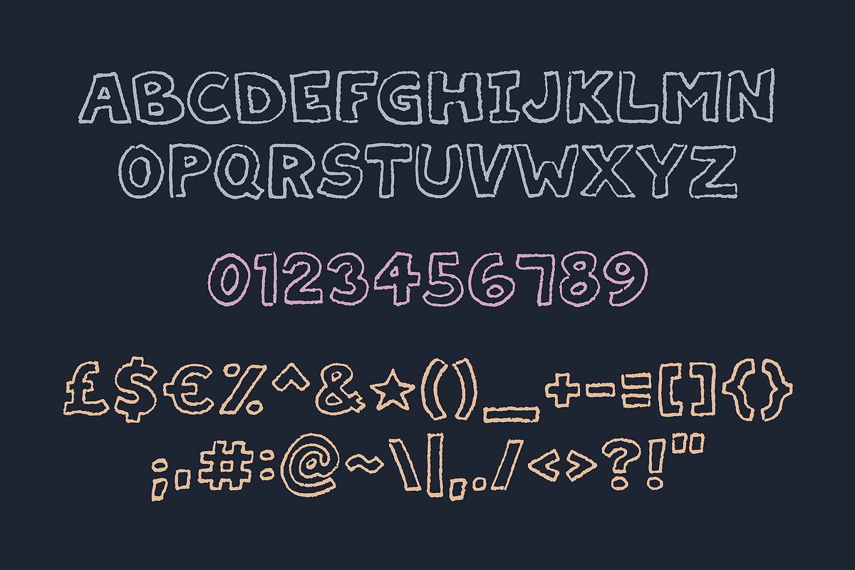 Kindergarten Krayon Font, a Font by Mint Pixels (Photo 7 of 7)