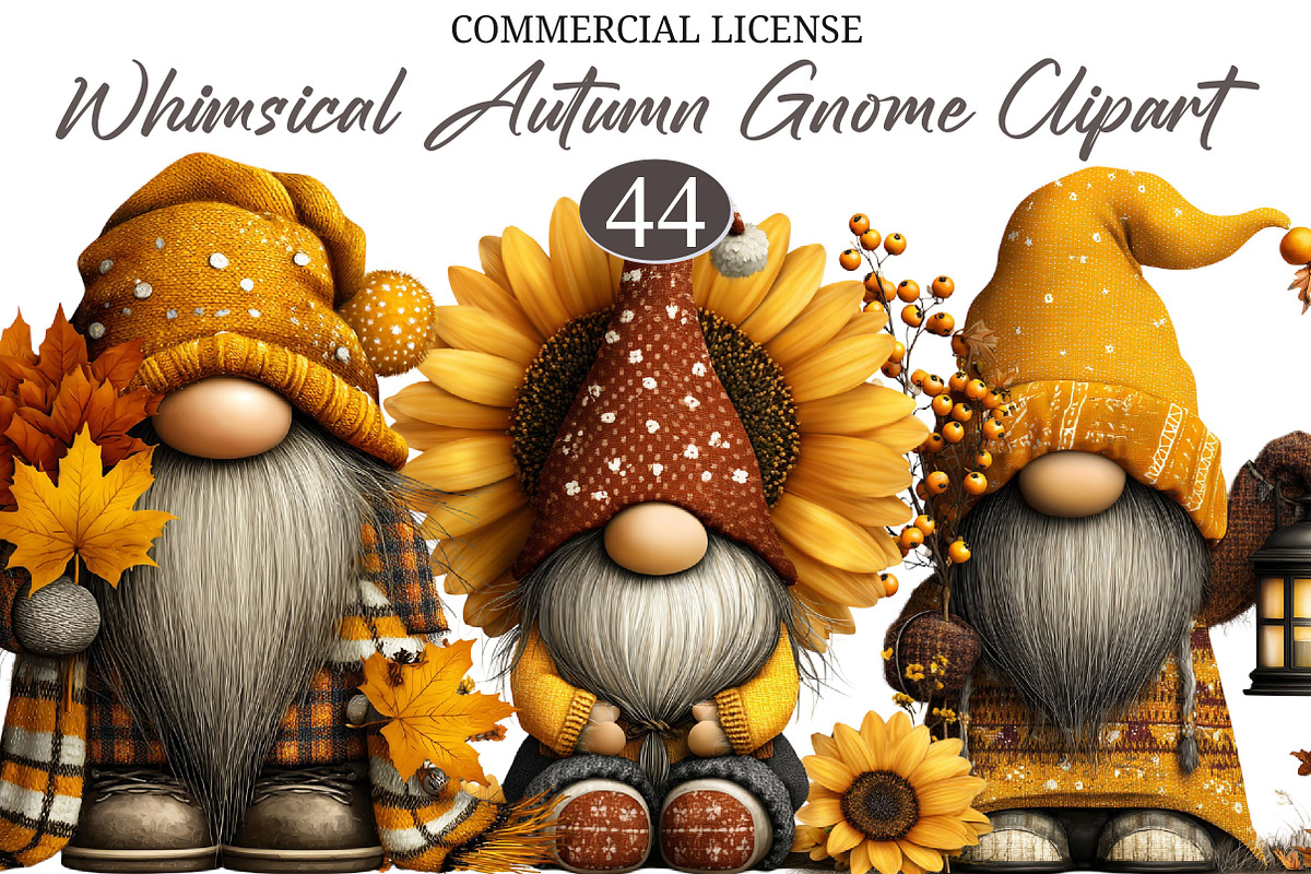 Whimsical Enjoy Cute Autumn Gnome, a Seasonal Illustration by designcity5 (Photo 1 of 5)