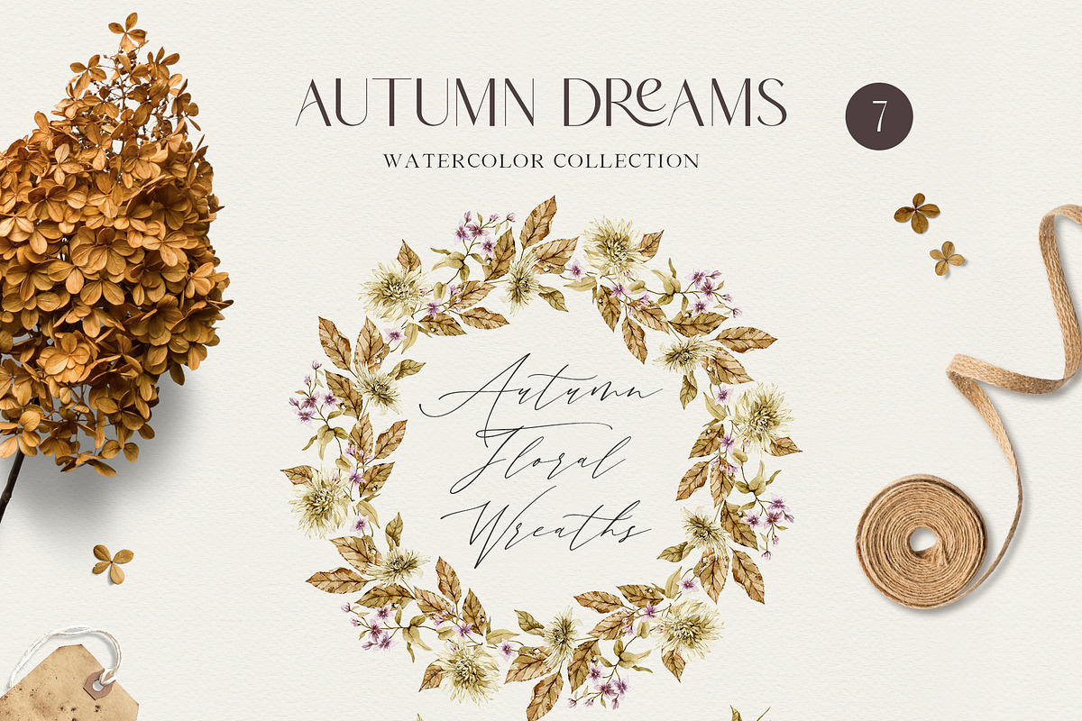 AUTUMN DREAMS watercolor collection, a Seasonal Illustration by long summer (Photo 16 of 18)